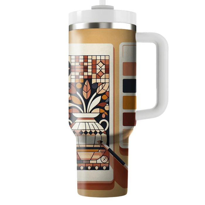 Vintage Mosaic Design  Tumbler Cups