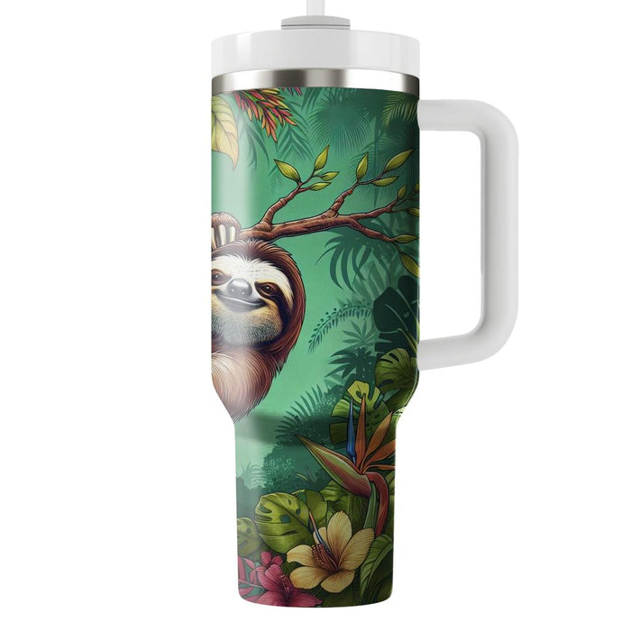 Whimsical Sloth Chill  Travel Tumblers