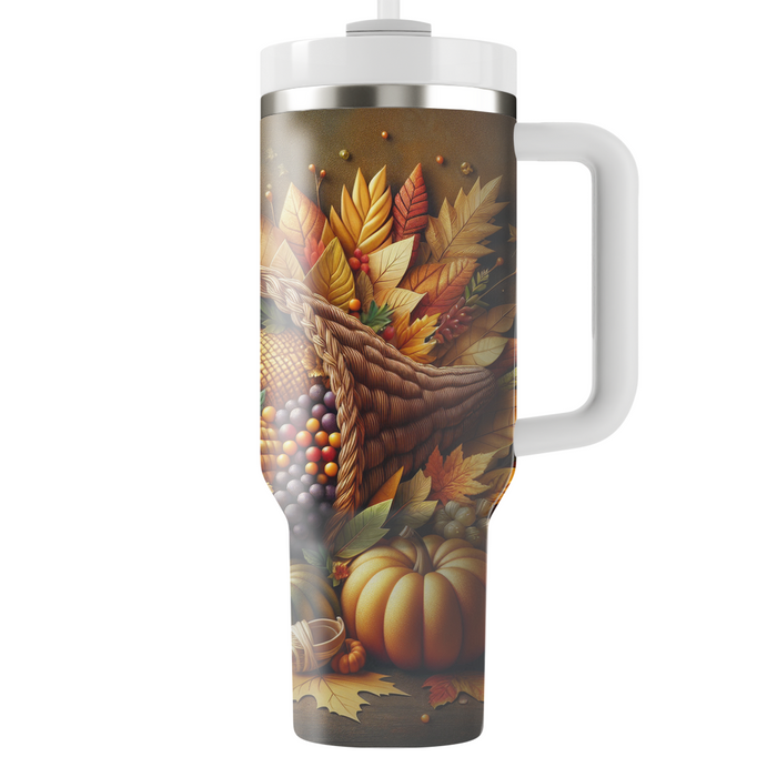 Glimmering Gratitude - Thanksgiving  Decorative Tumblers