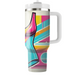 Electric Color Block Swimsuit Custom Tumblers