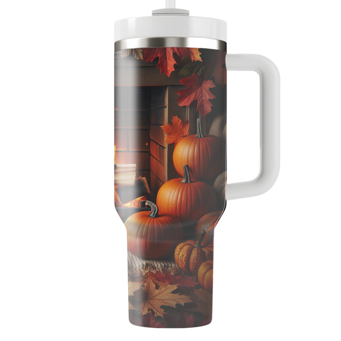 Autumn Cozy Hearth  Personalized Tumblers