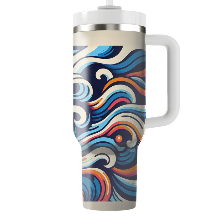 Abstract Wave Pattern  Decorative Tumblers