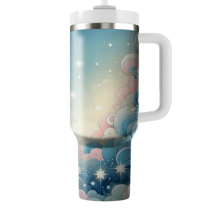 Whimsical Clouds And Stars  Unique Tumblers