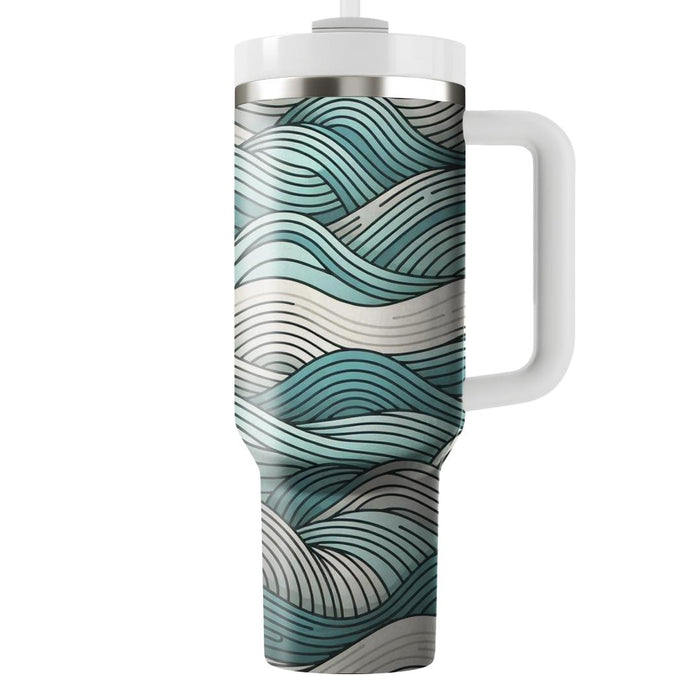 Textured Wave Lines  Tumblers For Gifts