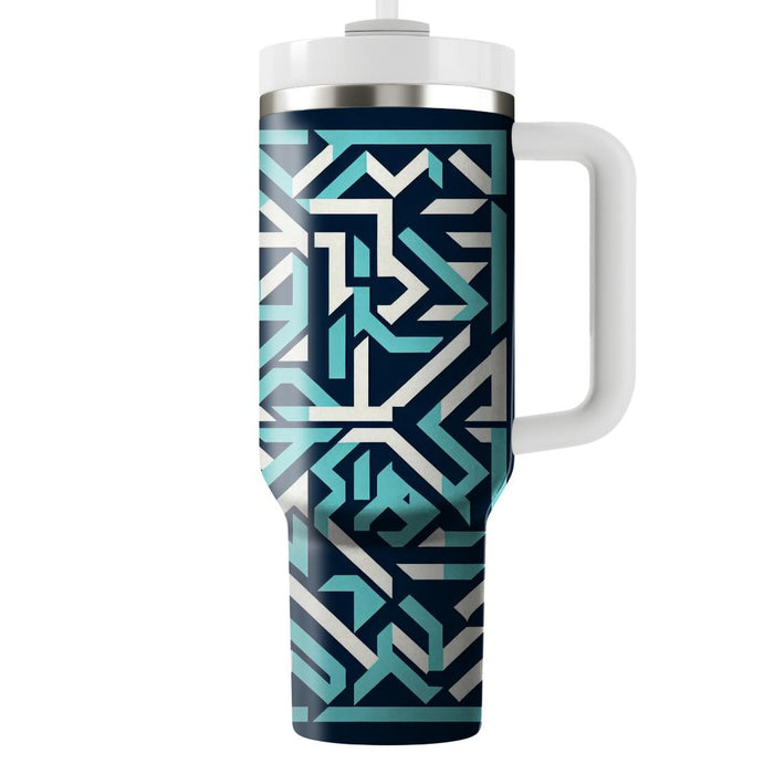 Triangular Maze Delight  Travel Tumblers