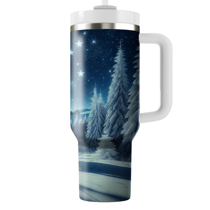 Winter Pines And Stars  Tumblers For Gifts