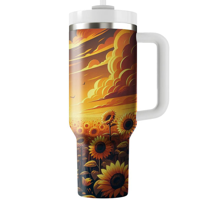 Sunset Sunflower  Unique Tumblers