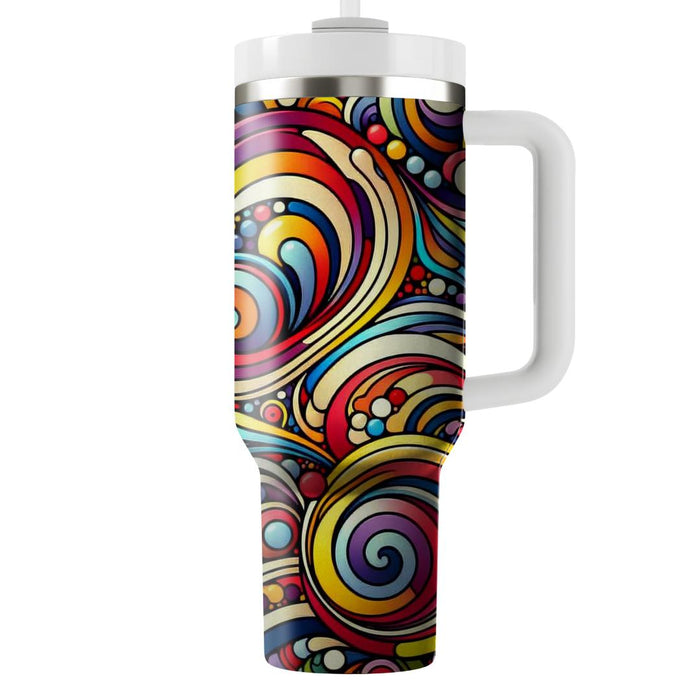 Retro Rainbow Daze  Unique Tumblers