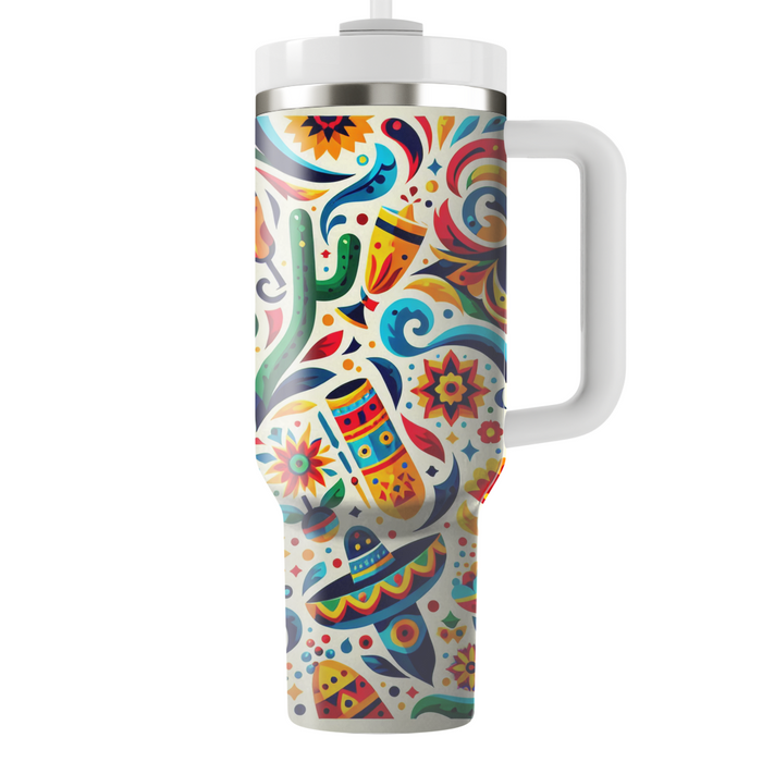 Vibrant Fiesta Patterns  Decorative Tumblers