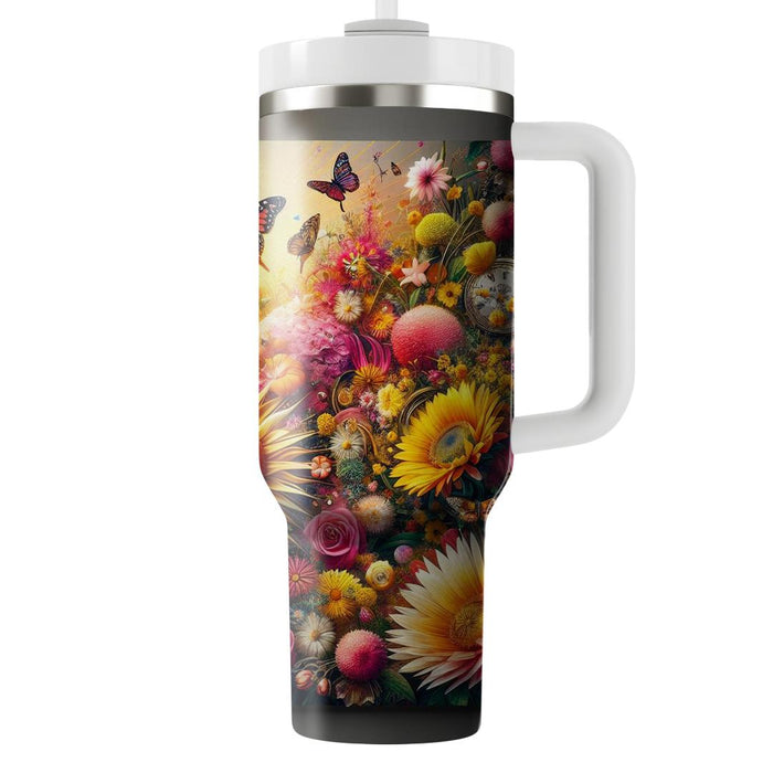 Floral Fantasies - A Summer Solstice  Design Custom Tumblers