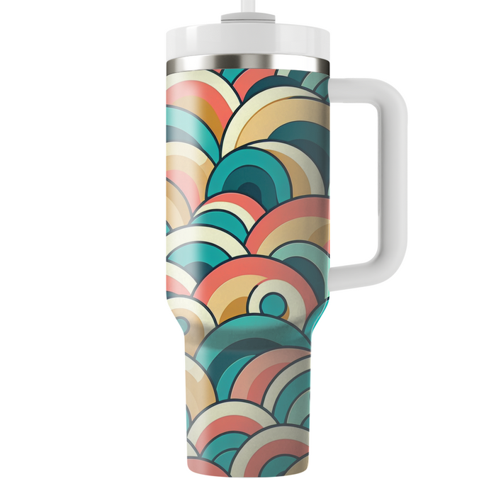 Geometric Wave Overlap Custom Tumblers