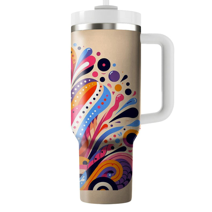 Artistic Retro Patterns  Tumblers With Lids