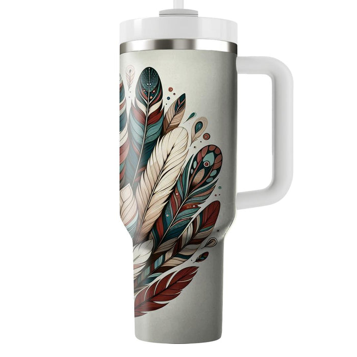 Free Spirit Feathers  Tumblers With Lids