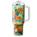 Sunny Retro Blooms  Tumbler Cups