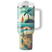 Retro Seaside Escape Tumblers With Lids