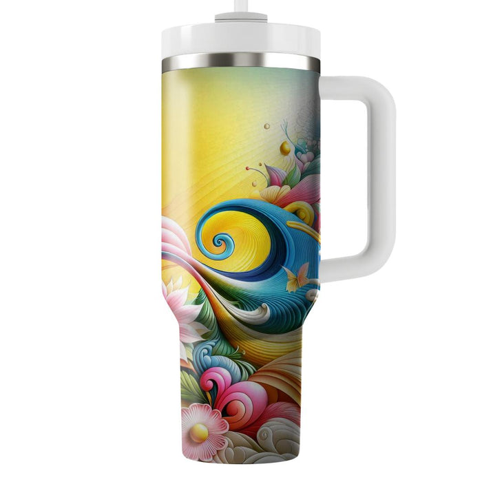 Whimsical Winds - A Spring Festival  Design Custom Tumblers