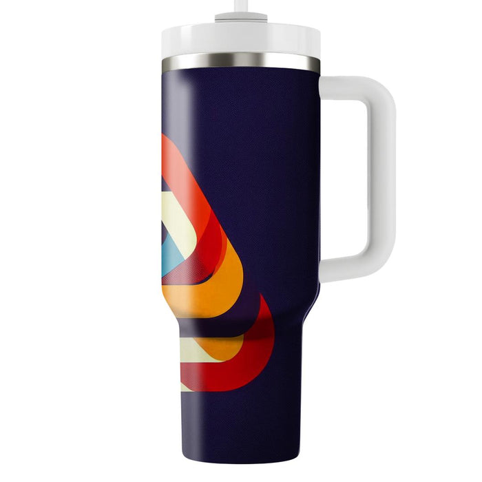 Bold Retro Triangles  Insulated Tumblers