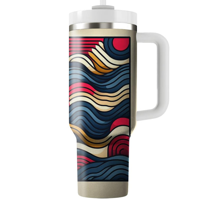 Abstract Art Lines  Personalized Tumblers