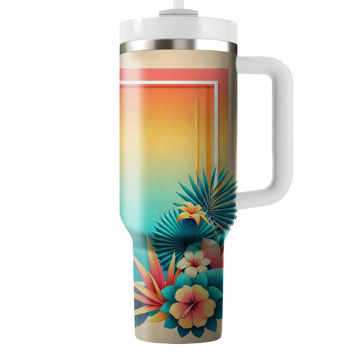 Tropical Summer Vibes  Tumbler Cups