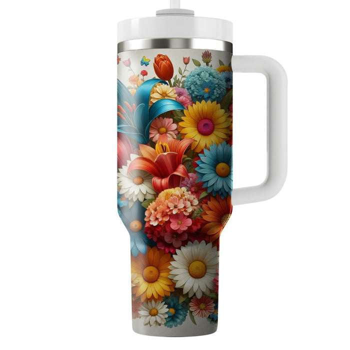 Whimsical Flower Garland  Insulated Tumblers