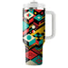 Vibrant Checkerboard  Travel Tumblers