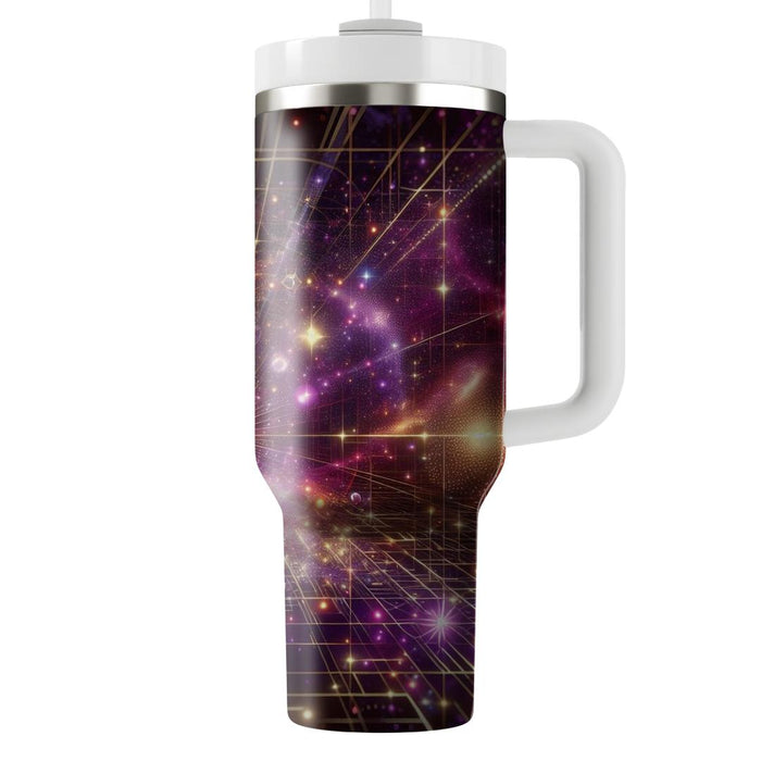 Galactic Grid Glitz Travel Tumblers