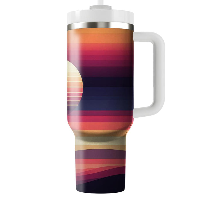 Sunset Horizon Stripes  Tumbler Cups