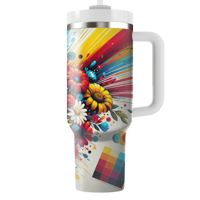 Floral Fantasy Burst  Custom Tumblers