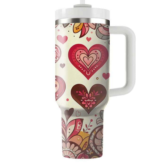 Groovy Heart Patterns Unique Tumblers