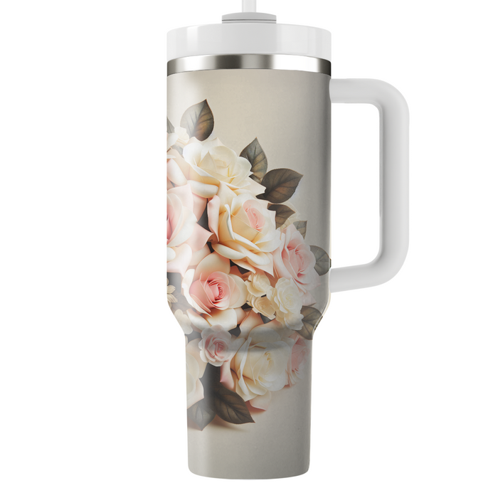 Timeless Rose Elegance  Travel Tumblers