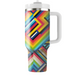 Geometric Rainbow Stripes  Custom Tumblers