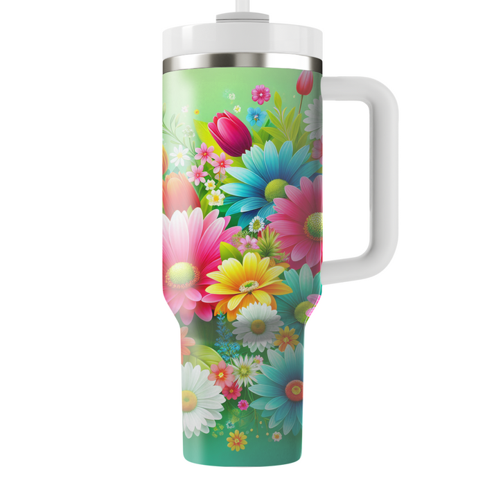 Spring Flower Power  Tumbler Cups