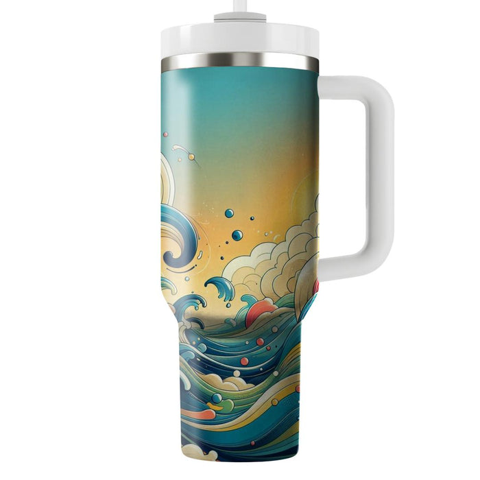 Funky Waves  Tumbler Cups