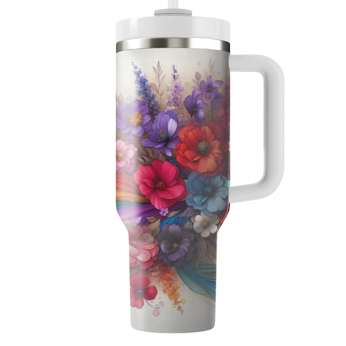 Spring Rainbow Garden  Travel Tumblers