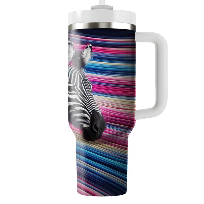 Funky Zebra Stripes  Travel Tumblers