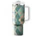 Retro Pastel Argyle  Travel Tumblers