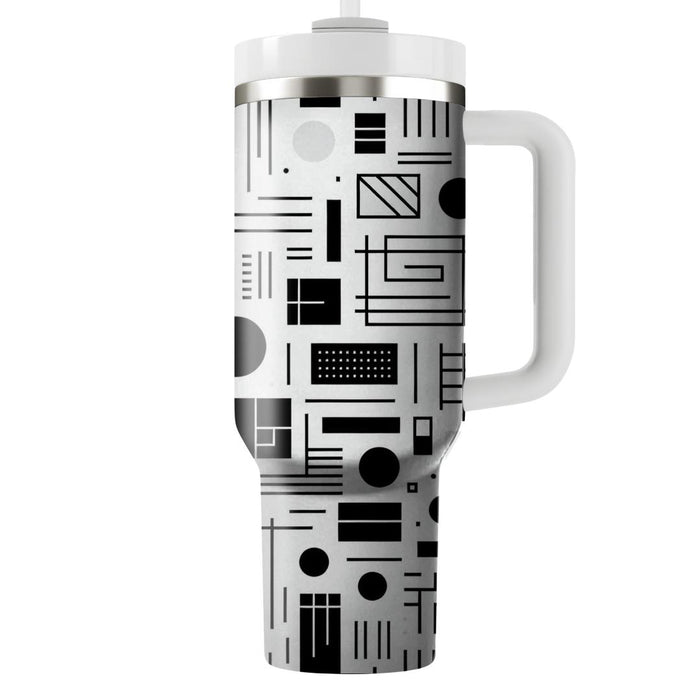 Sleek Line Art Pattern  Tumblers With Lids