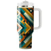 Retro Patterned Diamonds Insulated Tumblers