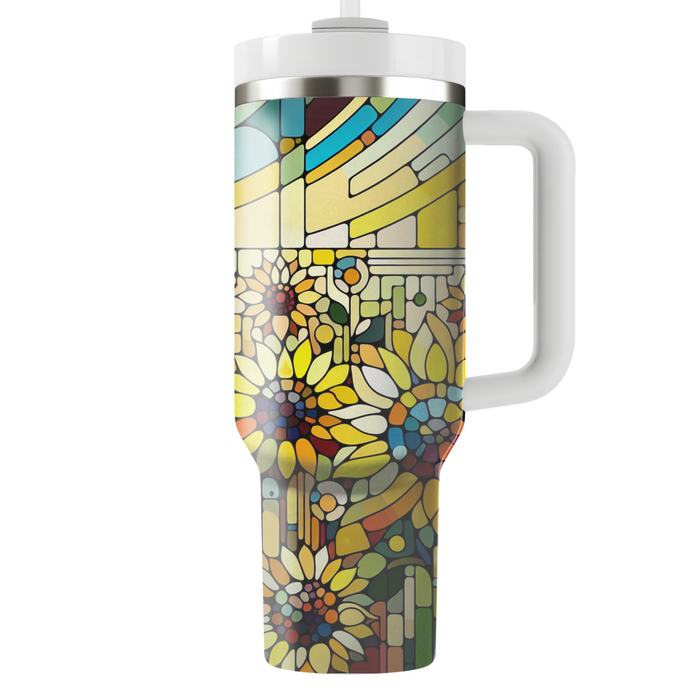 Mosaic Sunflowers  Unique Tumblers