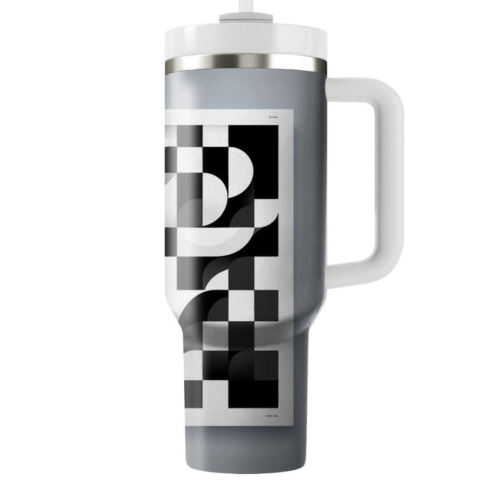 Modern Checkerboard  Travel Tumblers