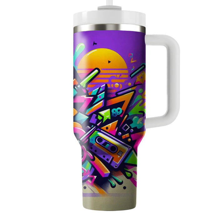 Bright 80s Graffiti  Unique Tumblers