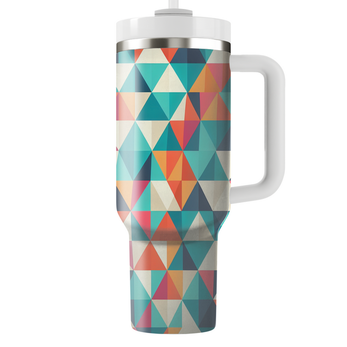 Geometric Triangle Mosaic  Personalized Tumblers