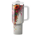 Vibrant Floral Cascade  Travel Tumblers