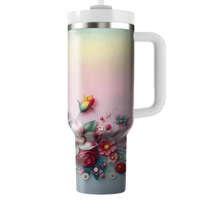 Floral Fantasy Dream  Personalized Tumblers