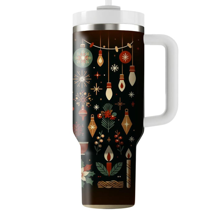 Retro Festivities - Holiday Celebration  Custom Tumblers