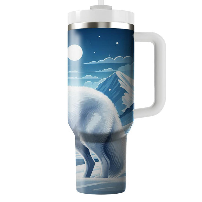 Winter Arctic Wolf  Tumblers With Lids