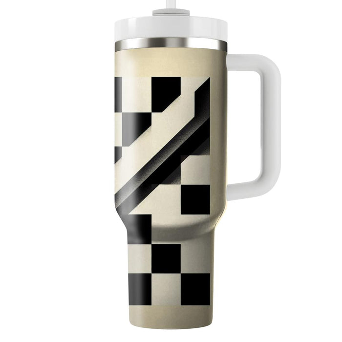 Bold Checkerboard  Tumbler Cups