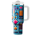 Retro Arcade Geometry  Travel Tumblers