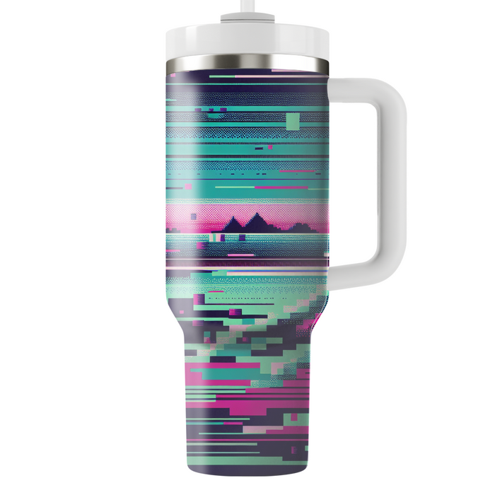 Techno Glitch  Tumbler Cups