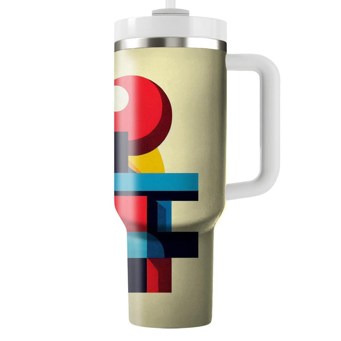 Bold Color Block Patterns  Personalized Tumblers